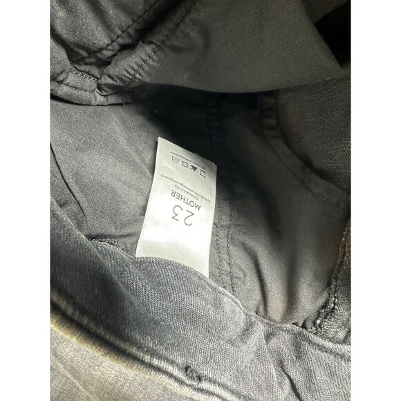 READ- MOTHER The Shaker Prep Fray Cropped Womens Jeans‎ Dear Mr Black Racer 23 - Picture 5 of 6